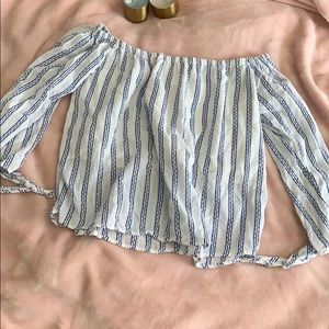 Off the shoulder summer top.